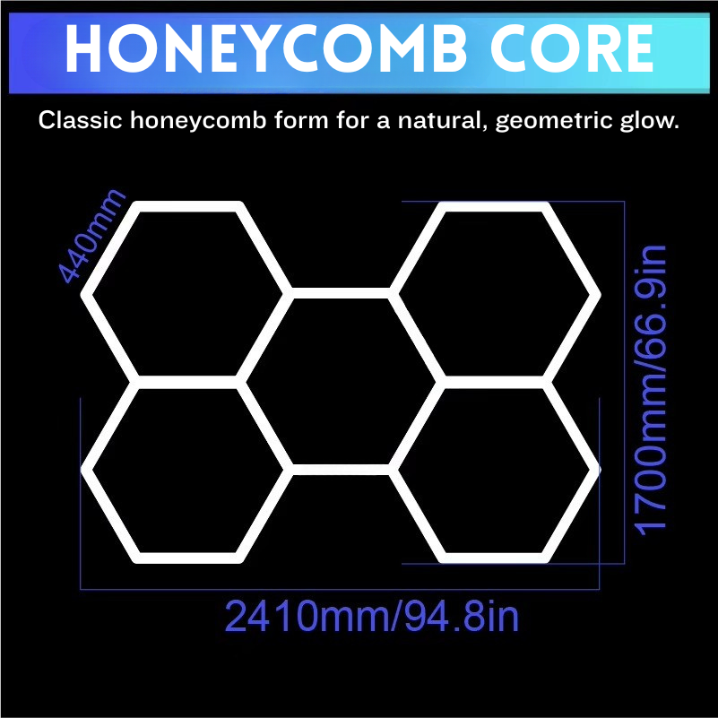 Hexagon LED lighting