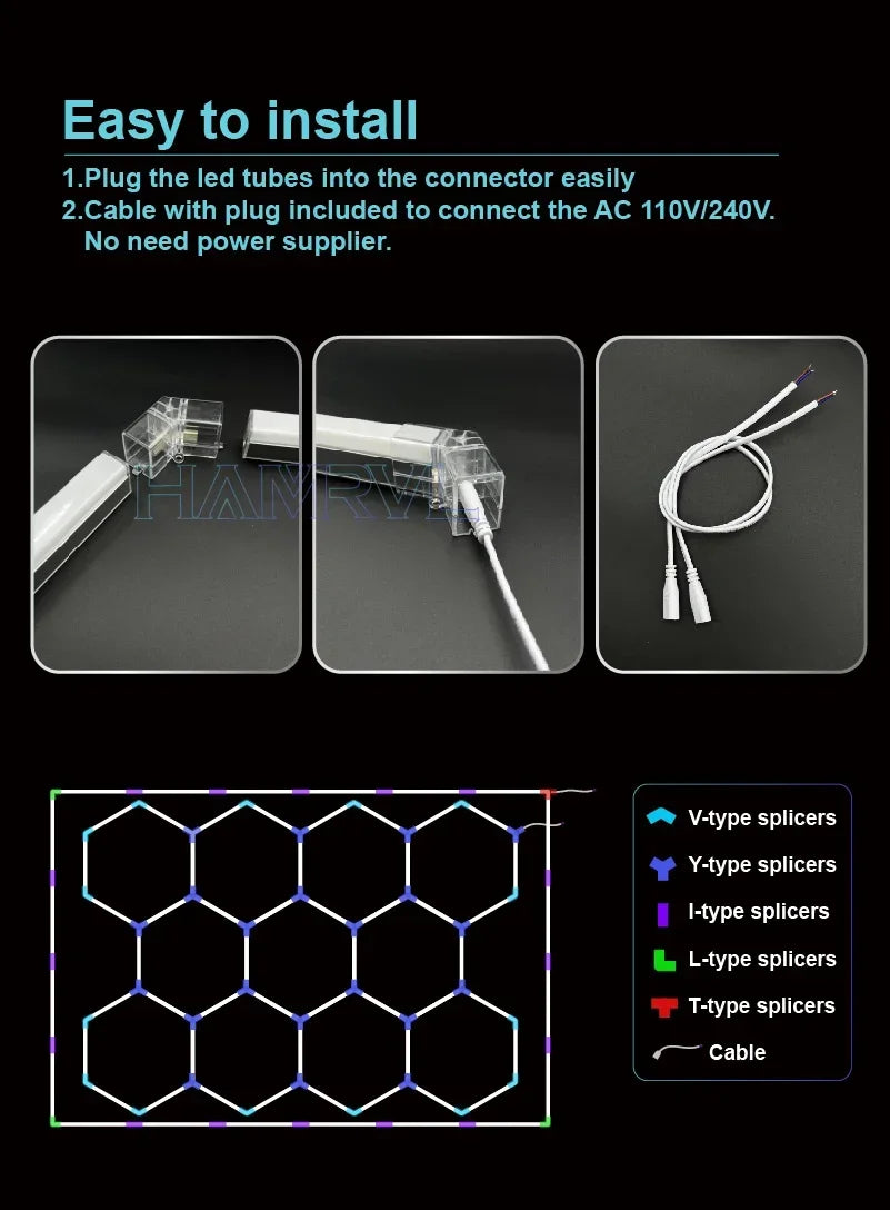 Hexagon LED lighting
